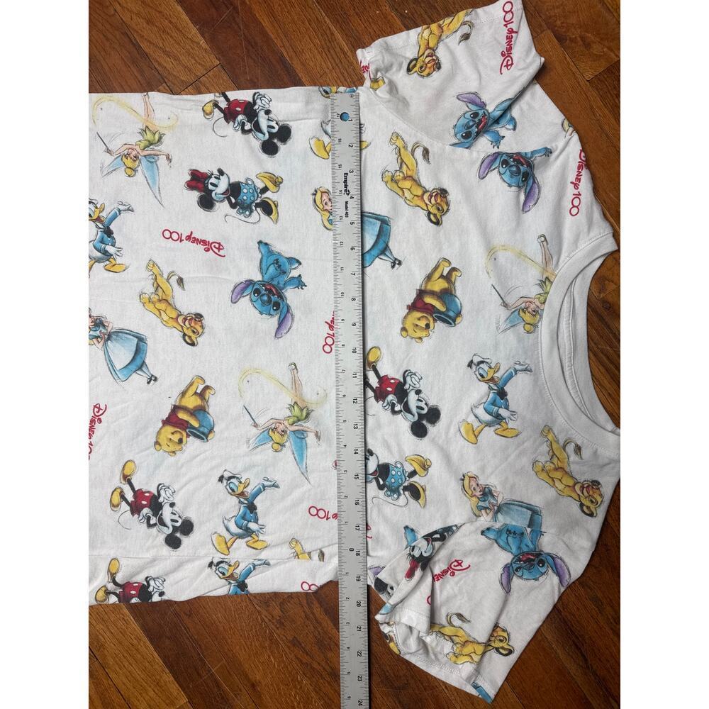 Disney 100 Character Graphic Tee Girls XXL 19 Character Print - Picture 3 of 5